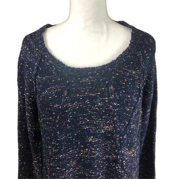 𝅺VINTAGE Havana Blue Pullover Sweater with Front Zippers size Medium - Picture 4 of 9